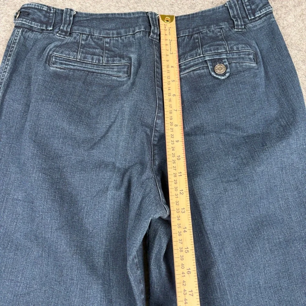 Westbound Wide Leg Jeans Womens 12 Short Dark Wash Trouser Denim High Rise Y2K - Picture 10 of 13